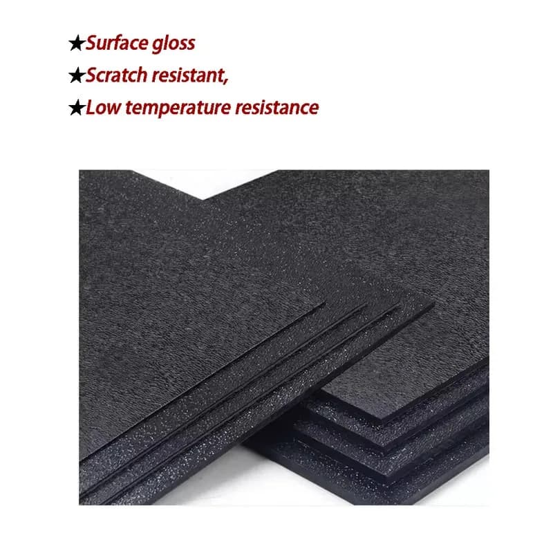Frosted ABS Plastic Mortar Board | Black Textured Sheet | 0.5-5mm Thick - Thumbnail 2