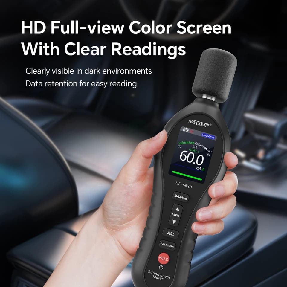 Decibel Meter NF-562S | High-Precision Digital Display | 30-130dB Noise Measurement - Thumbnail 8