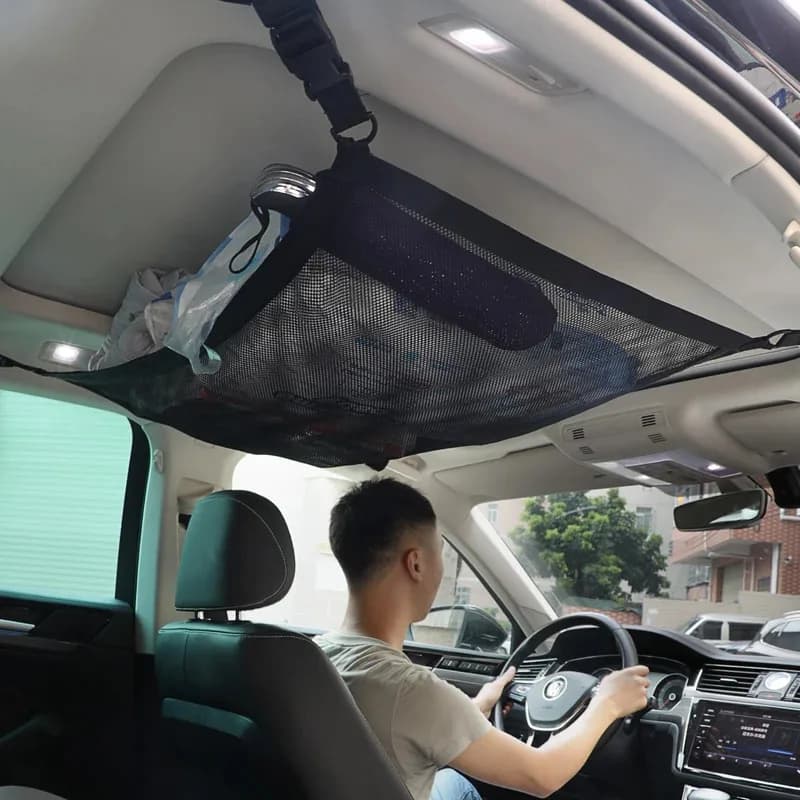 SUV Cargo Net | Breathable Mesh Ceiling Storage | Strong Load-Bearing Organiser - Thumbnail 3