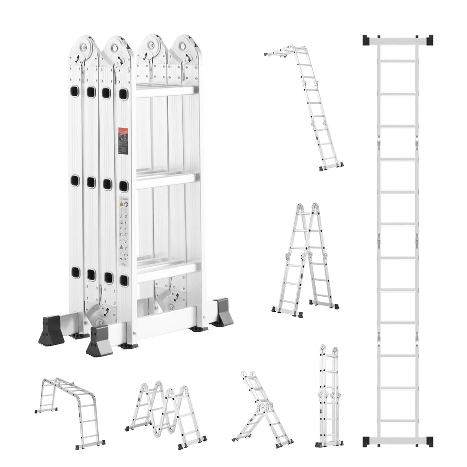 Multi-Purpose Folding Ladder with Ladder Standoff | 7-in-1 Telescopic | A-Frame Adjustable - Thumbnail 2