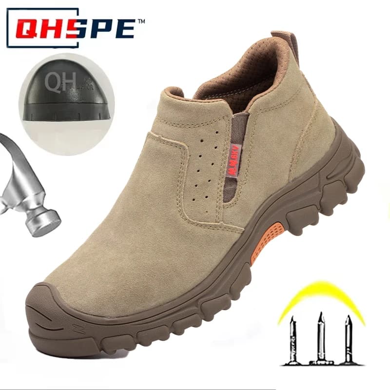Steel Toe Cap Safety Boots | Insulated Suede Leather | All-Season Welding Protection - Thumbnail 2