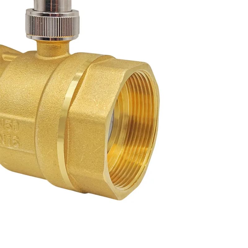 Brass Motorised Gate Valve | IP65 Waterproof | AC/DC 12V/24V/220V with Manual Override - Thumbnail 5