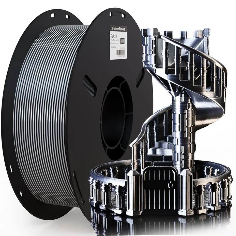 Silk PLA 1.75mm Dual/Tri-color 3D Printer Filament | Shiny Colour Change | 1kg Spool FDM - Thumbnail 2