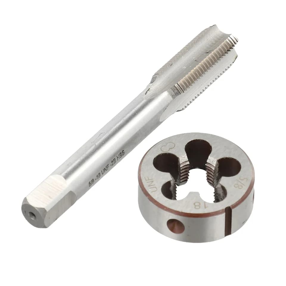 5/8-18 UNF Tap & Die Set | HSS Right Hand Threading Tool | Metalworking & CNC - Thumbnail 2