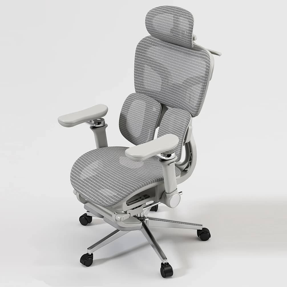Ergonomic lift office chair with lumbar support designed for household gaming, esports, or computer use with height adjustment.