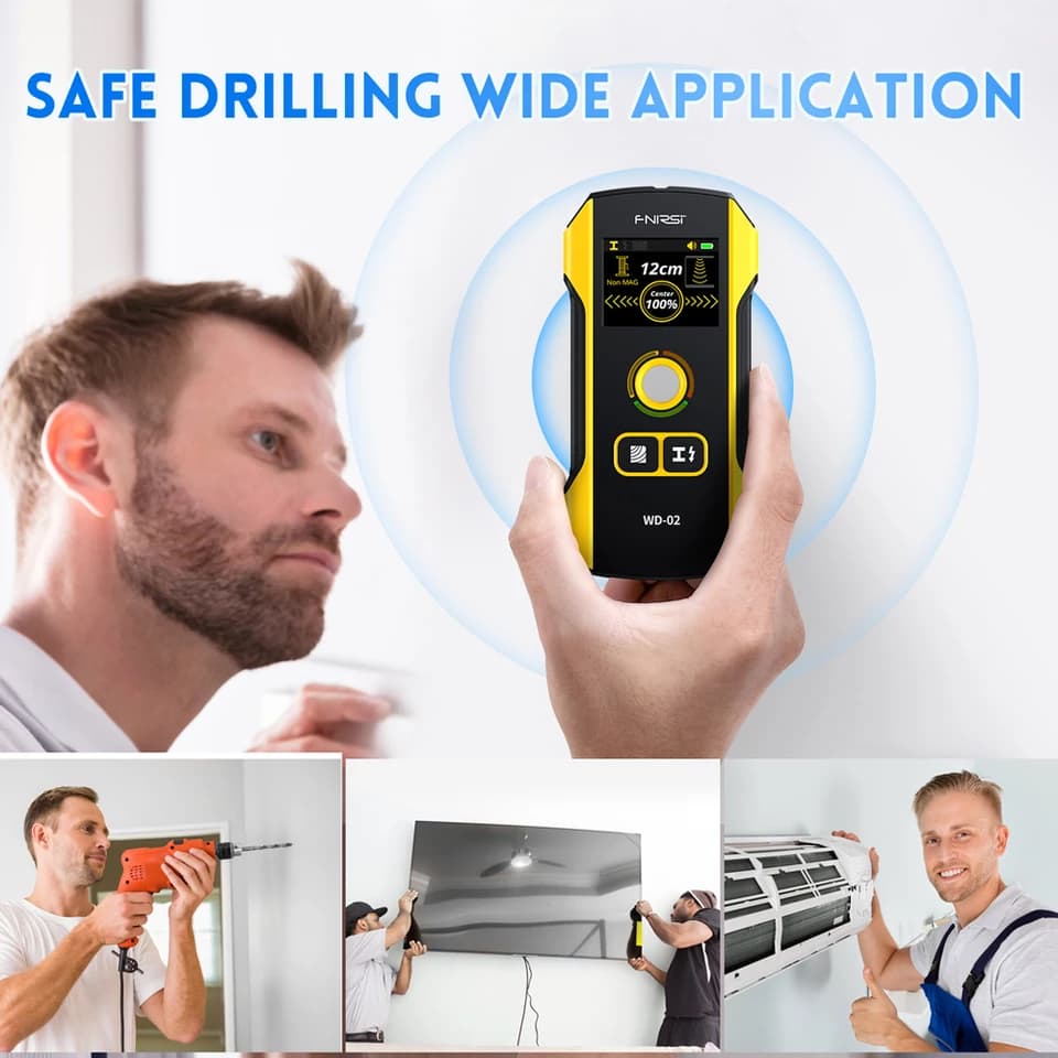 WD-01/WD-02 Stud Finder | TFT Colour Display | Metal, Wood & Live Cable Scanner - Thumbnail 5