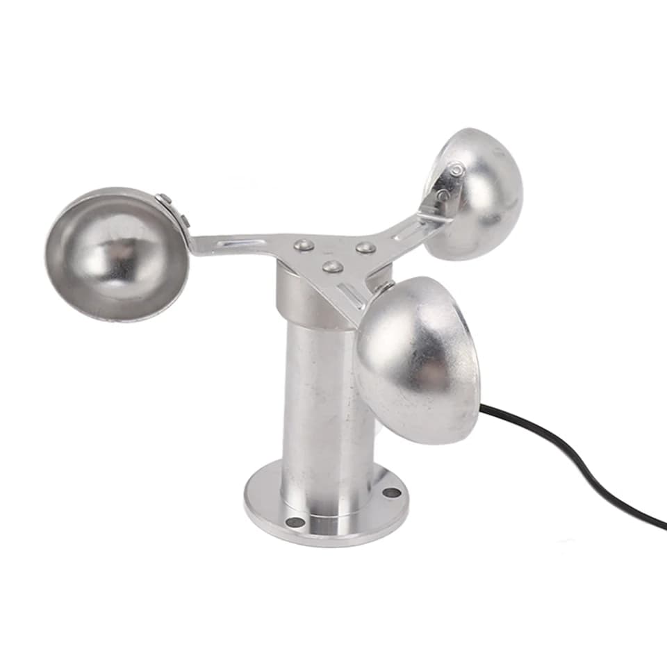 Anemometer Wind Speed Sensor | 3-Cup Aluminium Alloy | 0-3.8V Output - Thumbnail 2