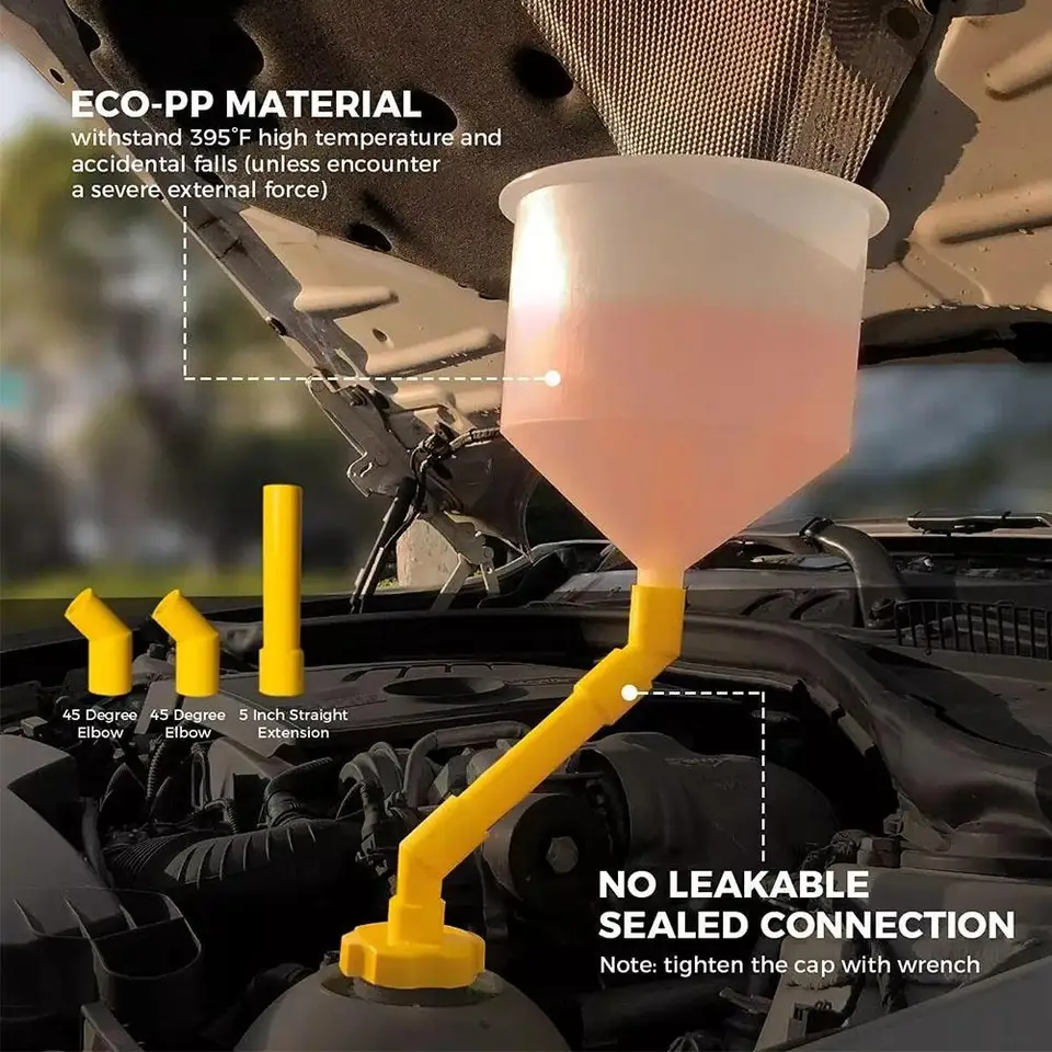 Spill Kit | 15pc Spill-Proof Coolant Funnel Set | For Radiators - Thumbnail 3