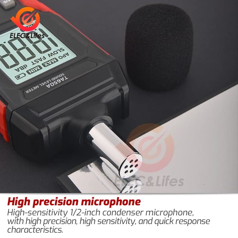 TA650A Sound Level Meter | 30-130dBA High-Precision | Industrial & Household Use - Thumbnail 6