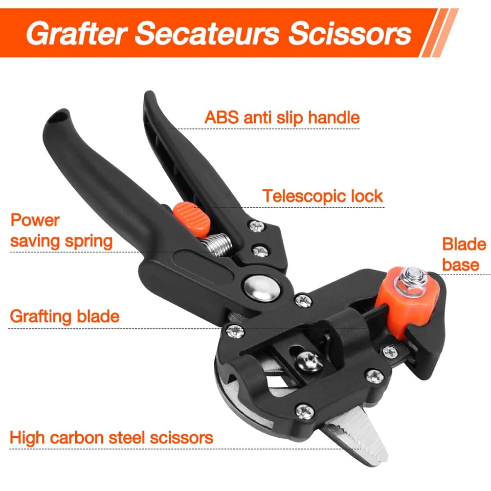 Professional Grafting Secateurs | Branch Cutter & Plant Shears | Fruit Tree Pruning - Thumbnail 4