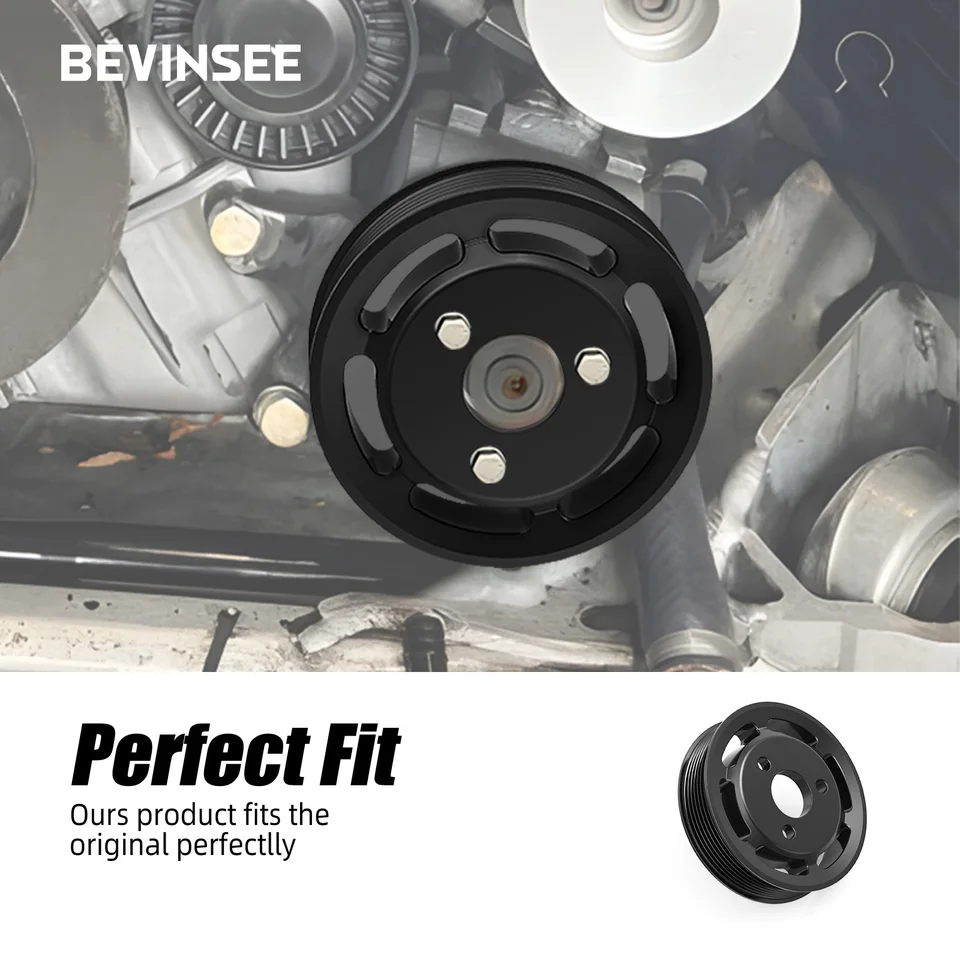 Heavy-Duty Power Steering Pump Pulley | For BMW E90 E92 335i | N54 Engine - Thumbnail 2