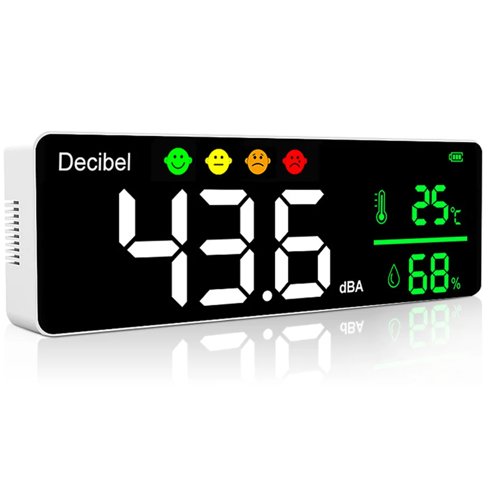 Decibel Meter | Large LED Display | Noise, Temp & Humidity Monitor - Thumbnail 2