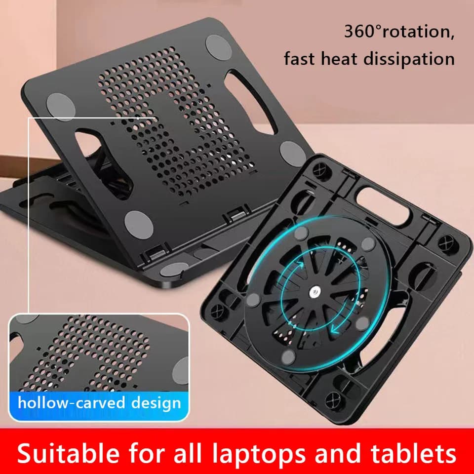 Adjustable Laptop Stand | Foldable Desktop Holder | Cooling Bracket - Thumbnail 3