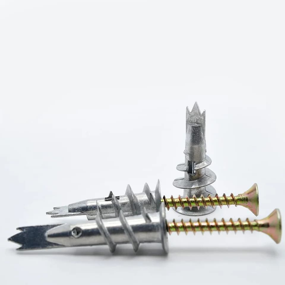 Plasterboard Fixings | Zinc Alloy Self-Drilling Anchors | With Screws - Thumbnail 3