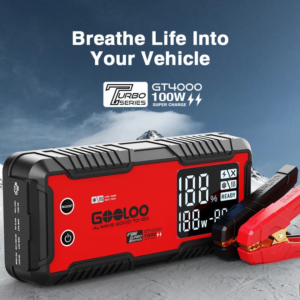 Heavy-Duty Remote Car Starter | 4000A Peak Current | 20000mAh Jump Box - Thumbnail 3
