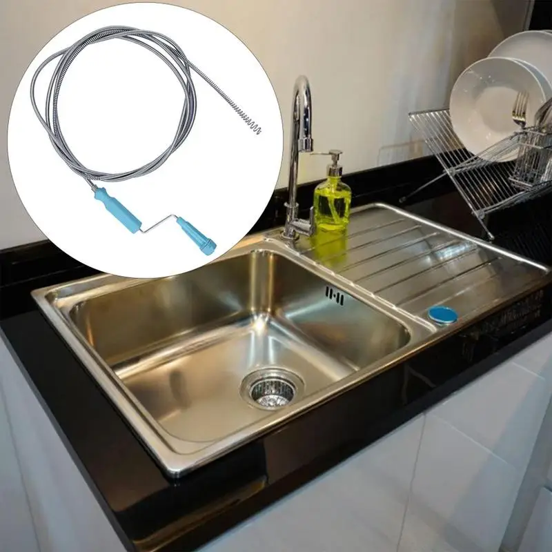 Drain Snake | Flexible Metal Spring | Sink & Sewer Clog Remover - Thumbnail 3