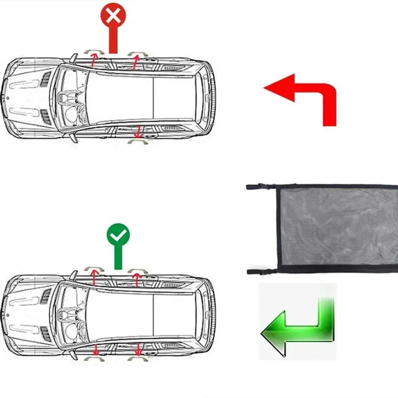 SUV Cargo Net | Breathable Mesh Ceiling Storage | Strong Load-Bearing Organiser - Thumbnail 2