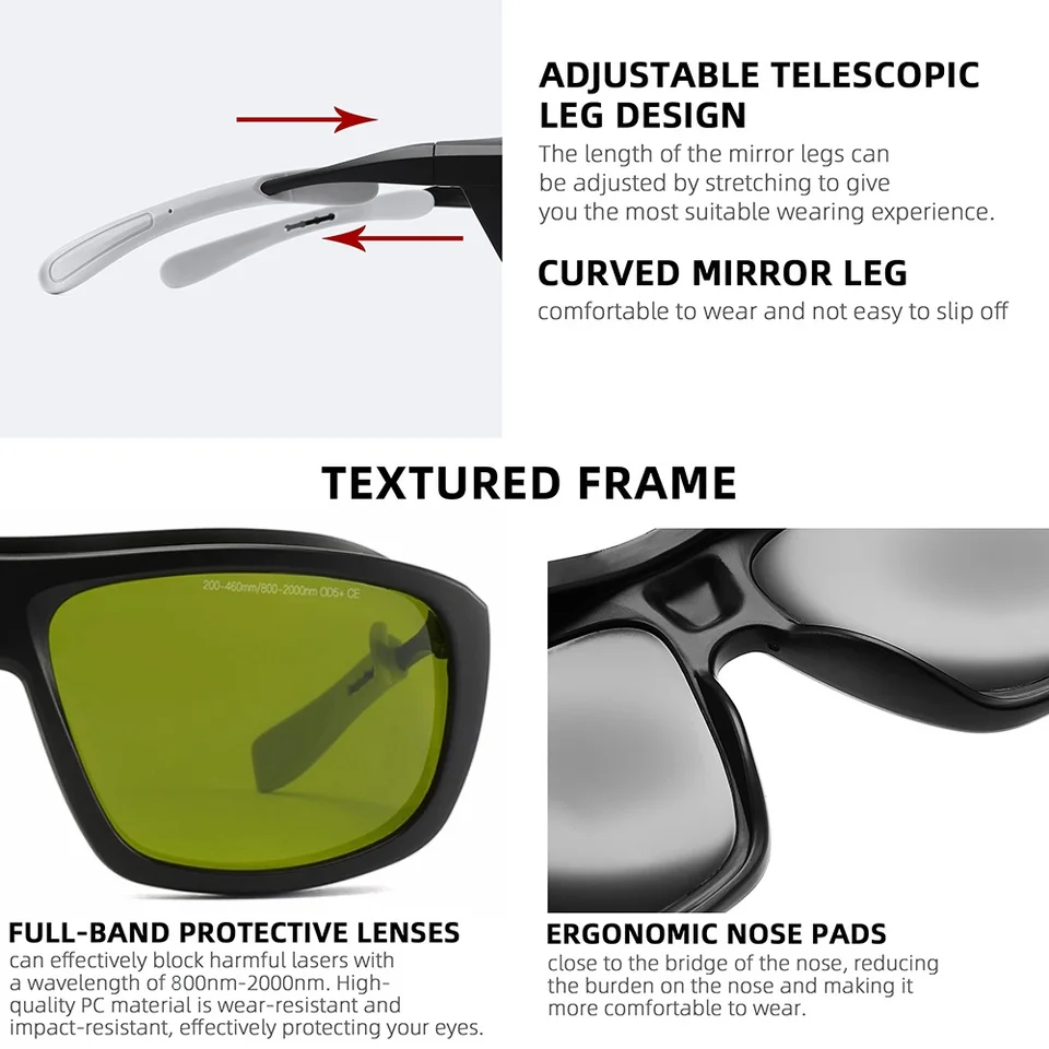 Laser Safety Glasses | UV IR IPL Protection | 1064 532nm - Thumbnail 4