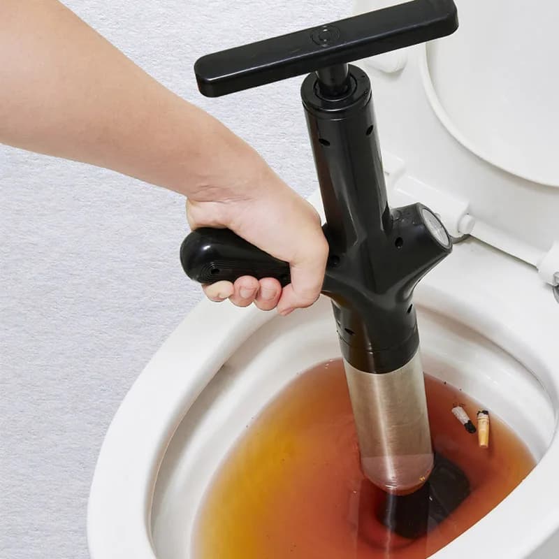Stainless Steel Toilet Siphon Plunger | High-Pressure Drain Blaster | Industrial Grade - Thumbnail 2