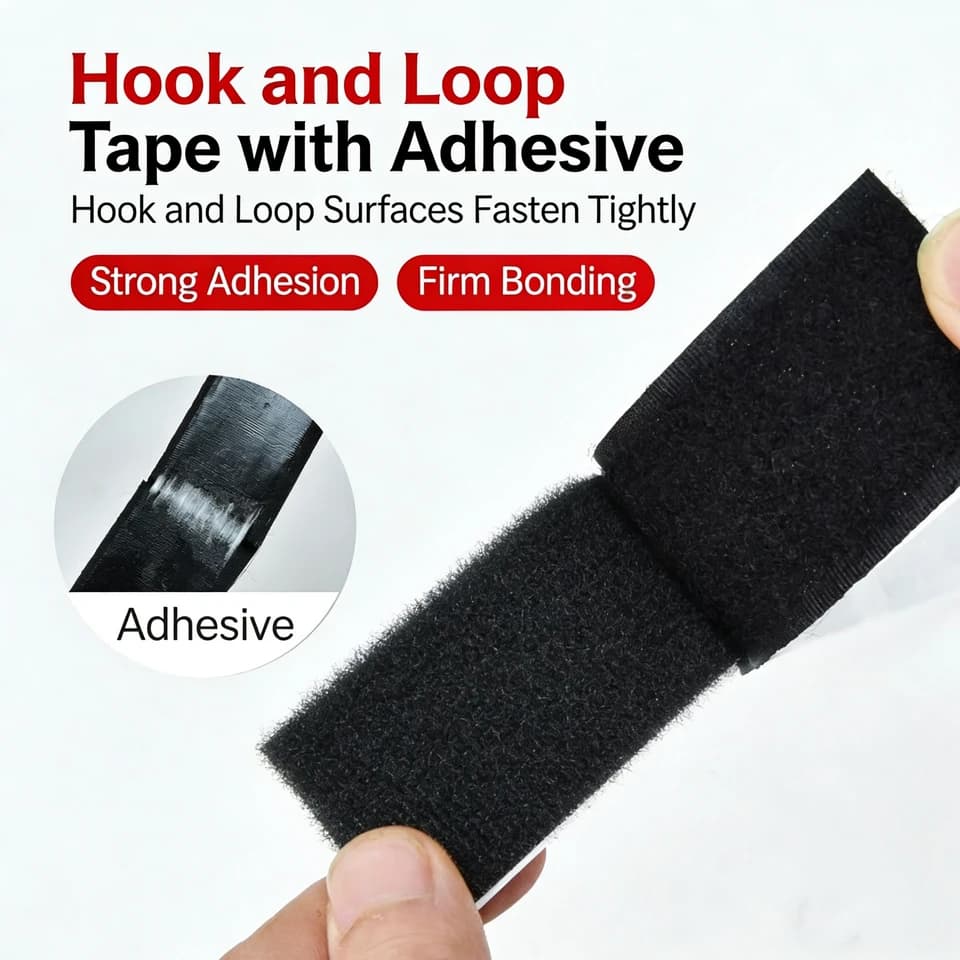 Loop Hook Tape | Self-Adhesive Heavy Duty Strips | 1-50m Rolls for Upholstery & More - Thumbnail 5