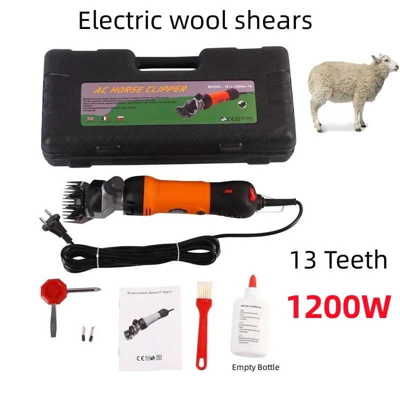 Sheep Shears | 1200W 6-Speed Motor | 13-Tooth Farm Clipper - Thumbnail 2