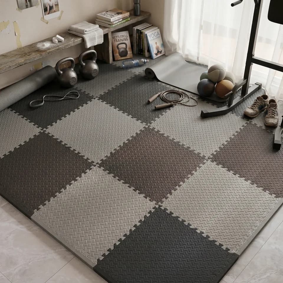 Rubber Floor Matting | Interlocking Heavy Duty | Gym & Industrial Use - Thumbnail 4