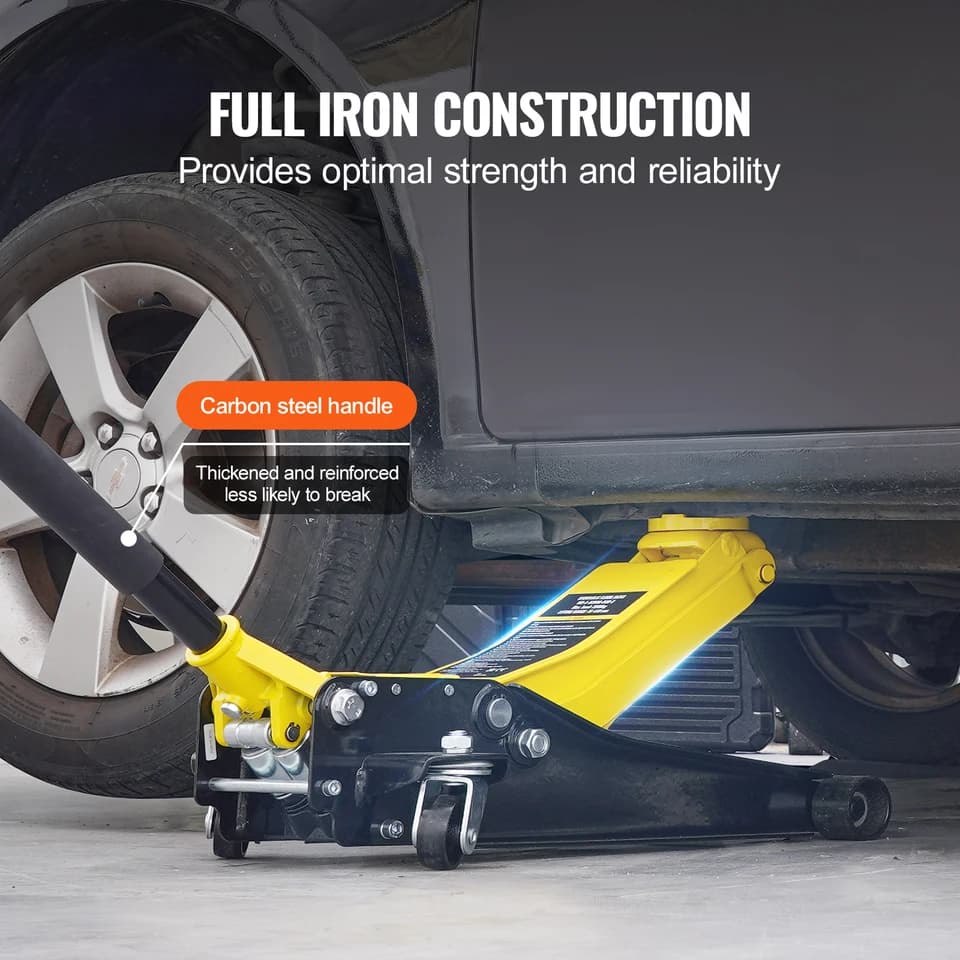 2T Low Profile Floor Jack | Car Jack for Changing Tires | Dual Piston Quick Lift - Thumbnail 5