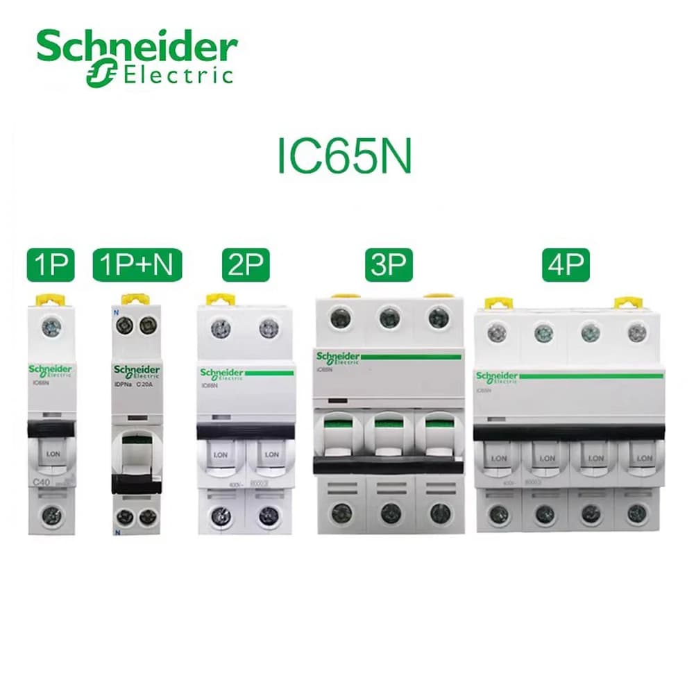 Miniature Circuit Breaker | Acti9 IC65N Series | Type C 1-80A | 1P-4P