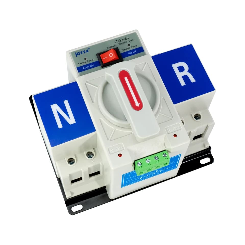 ATS Miniature Circuit Breaker | 2P 63A Dual Power | Manual Changeover - Thumbnail 4
