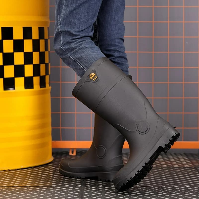 Men's Steel Toe Rain Boots | Waterproof & Slip-Resistant | Industrial Workwear - Thumbnail 6