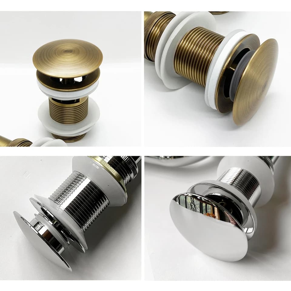 Bathroom Sink Drain Pipe Kit | Flexible Bottle Trap | Antique Pop-Up Waste - Thumbnail 6