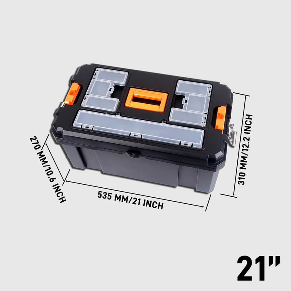 Portable Tool Box Set 17"/19"/21" | Stackable & Multi-functional | Industrial Tool Storage - Thumbnail 3