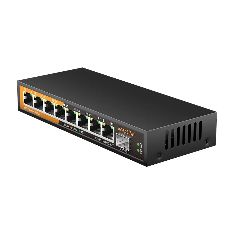 9-Port Multi-Gigabit Network Switch | 8x 2.5G RJ45, 1x 10G SFP+ Uplink | Unmanaged Expansion - Thumbnail 7