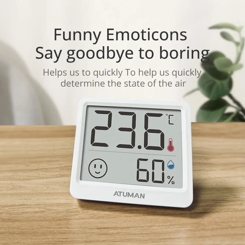 Digital Temperature & Humidity Moisture Meter | 2.5" LCD Indoor Thermometer | Weather Station Sensor - Thumbnail 6