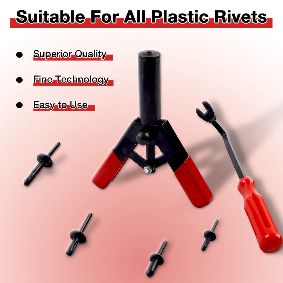 Plastic Rivet Gun Kit | Quick Manual Riveting Tool | Automotive & Panel Fastening - Thumbnail 7