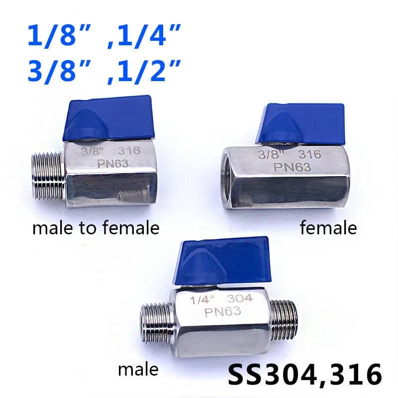Mini Float Valve, SS304/316 BSP F/M | 2-Way Stainless Steel Ball Valve | Industrial/Brewery - Thumbnail 3
