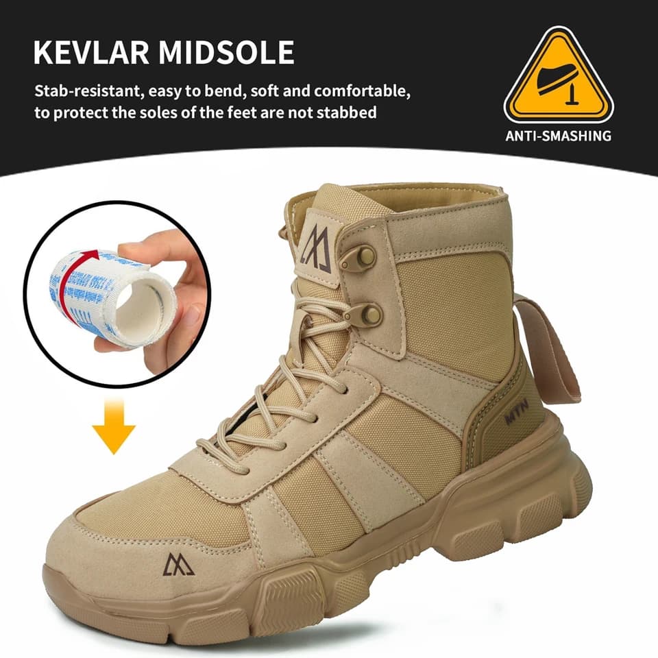 Indestructible Steel Toe Cap Safety Boots | Anti-Puncture & Breathable | Construction Work - Thumbnail 6