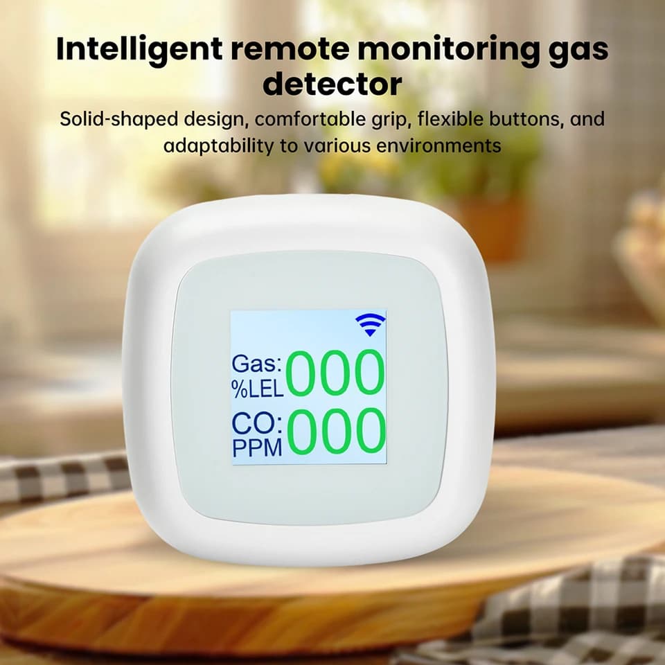 Carbon Monoxide Detector | Wi-Fi & Combustible Gas Detection | Type-C, TFT Screen - Thumbnail 6