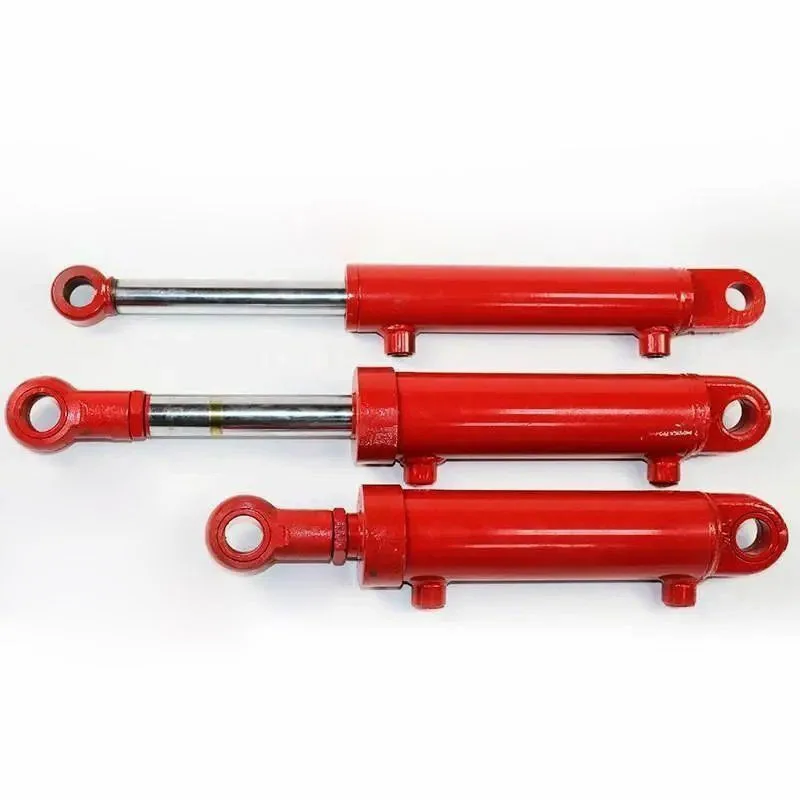 HSG50*28 Series 3-ton double-acting hydraulic cylinder for industrial machinery, featuring a compact bidirectional design and durable steel construction.
