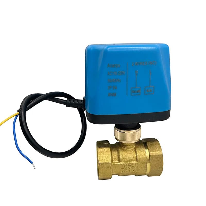 Electric Brass Motorised Ball Valve | Normally Open vs Closed | 1/2" to 2" 12-220V - Thumbnail 3