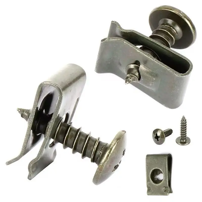 U-Type Self Tapping Screws & Clips Kit shown from multiple angles on white.