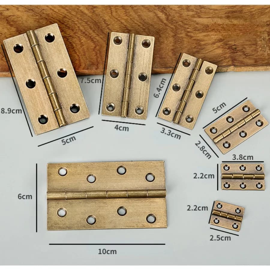 Solid Brass Hinges | 10-Piece Concealed Hardware | Furniture & Cabinet Door Set - Thumbnail 5