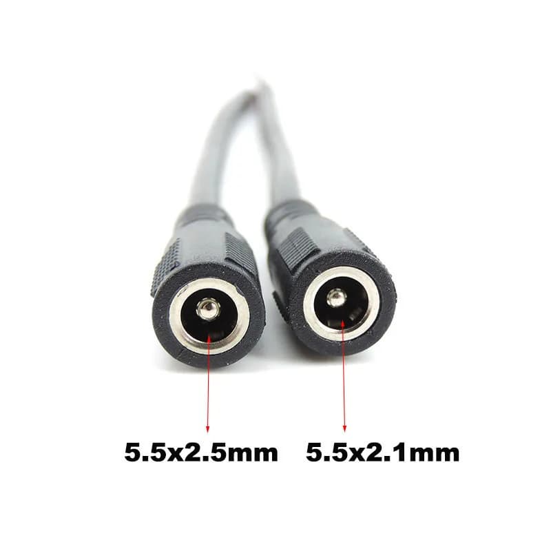 DC Power Connector Cable 5.5x2.1mm | Flexible Power Supply Lead | LED Strip Light Camera - Thumbnail 5