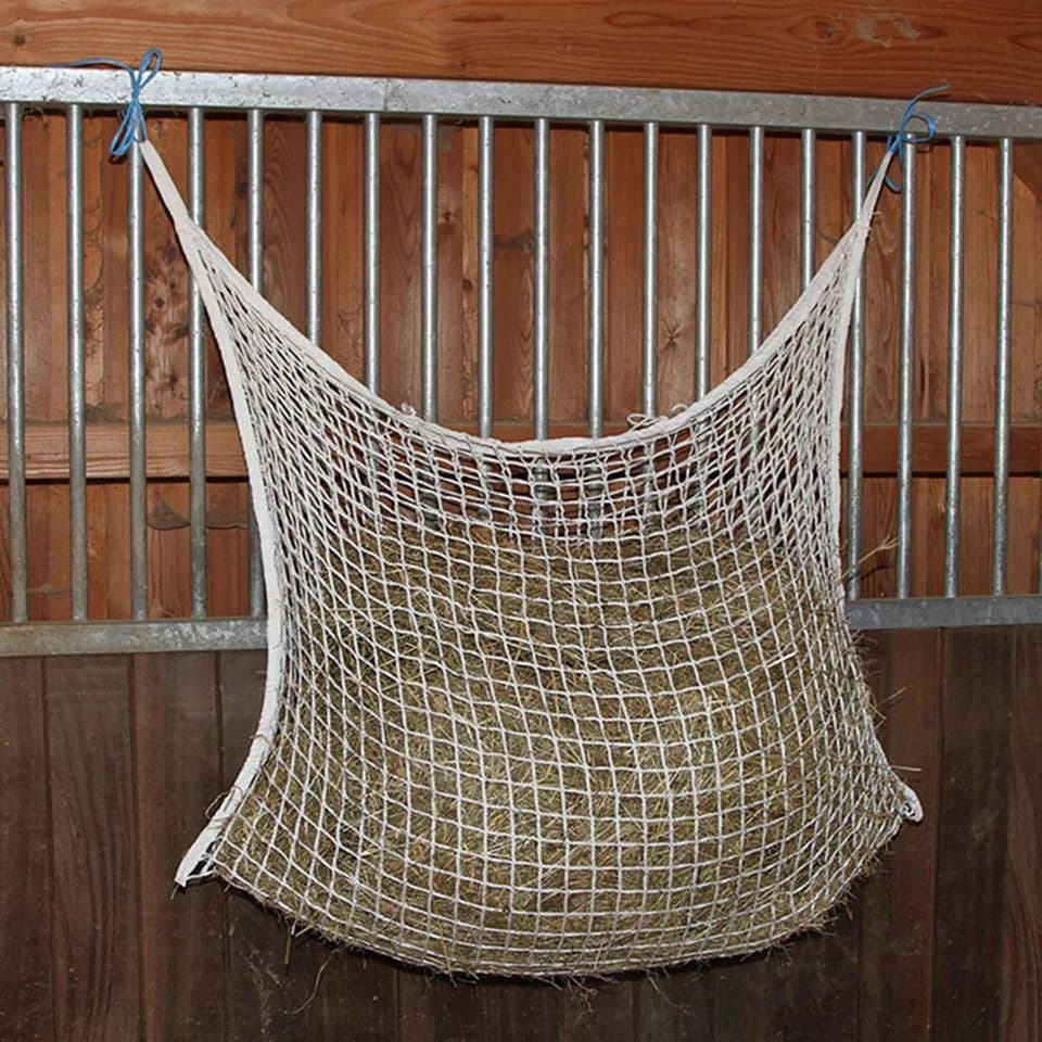 Large Slow Feed Hay Net | Small Holes | Horse & Cattle All-Day Feeder - Thumbnail 3