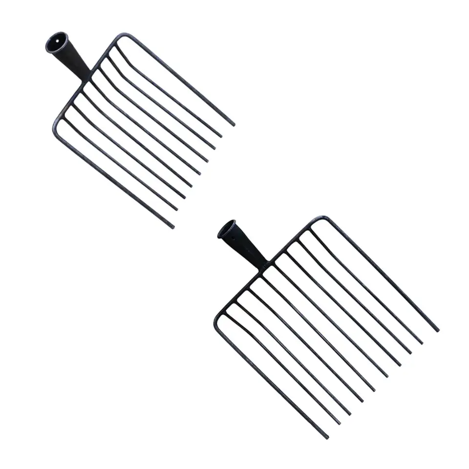 Manure Fork Head: Two identical fork heads on a white background.