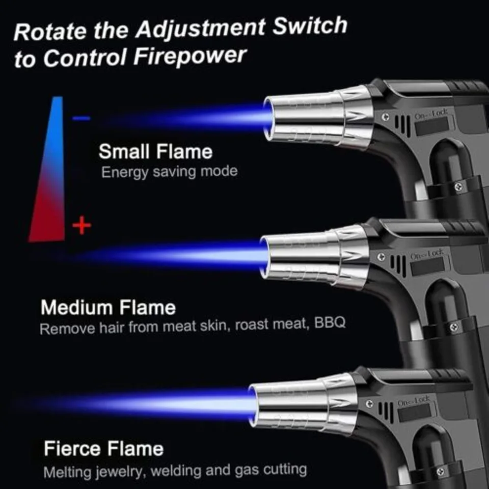 Butane Blow Torch | Windproof High Temp Flame | Micro Welding & Brazing Tool - Thumbnail 4