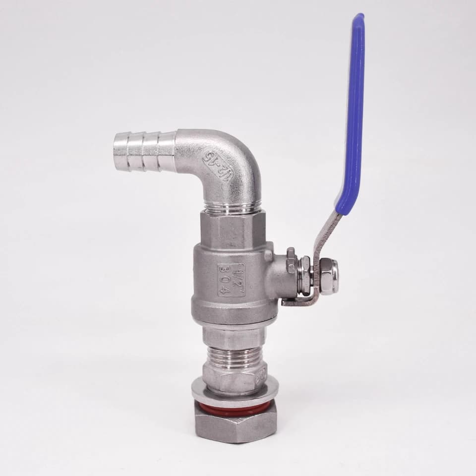 3/4 Pressure Reducing Valve | 304 SS Bulkhead Ball Tap | Water Tank Beer Keg RO - Thumbnail 2