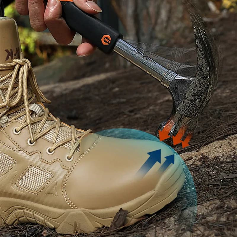 Men's Steel Toe Cap Boots | Waterproof Safety Work Boots | UK Size 12 - Thumbnail 3