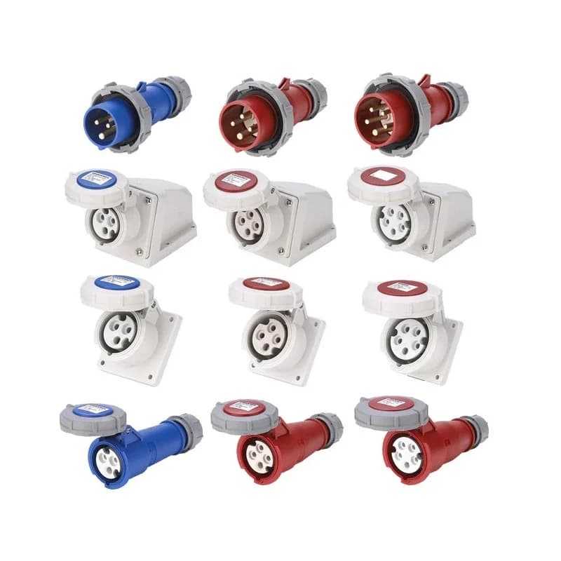 Heavy-Duty 4-Pin 32A Industrial Plug & Socket | 380-440V Marine-Grade Connector | MN3412 - Thumbnail 7