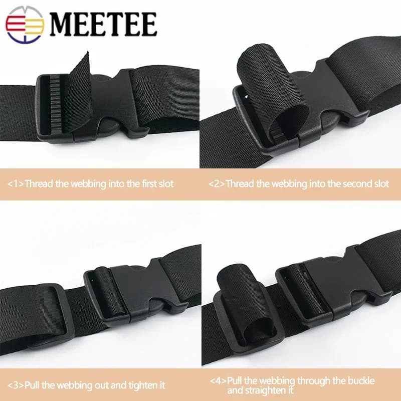 Side Release Buckles | 15-50mm Webbing Straps | Quick Release Adjuster - Thumbnail 4